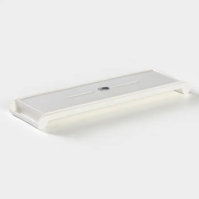 Блюдо для подачи BellaTenero, 29.5&times;9&times;2.3 см, с бамбуковой вставкой, фарфор, белое