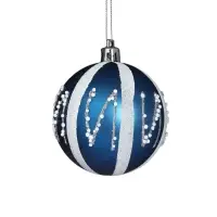 Ёлочные игрушки &laquo;Маскарад&raquo;, шары новогодние, d=7 см, набор 6 шт., синий