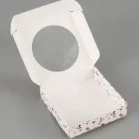 Коробка подарочная самосборная с окном &laquo;Для тебя&raquo;, 11.5&times;11.5&times;3 см