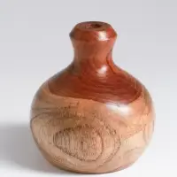 Ваза для сухоцветов &laquo;Кута&raquo;, 10&times;10&times;10 см, дерево джати, коричневая