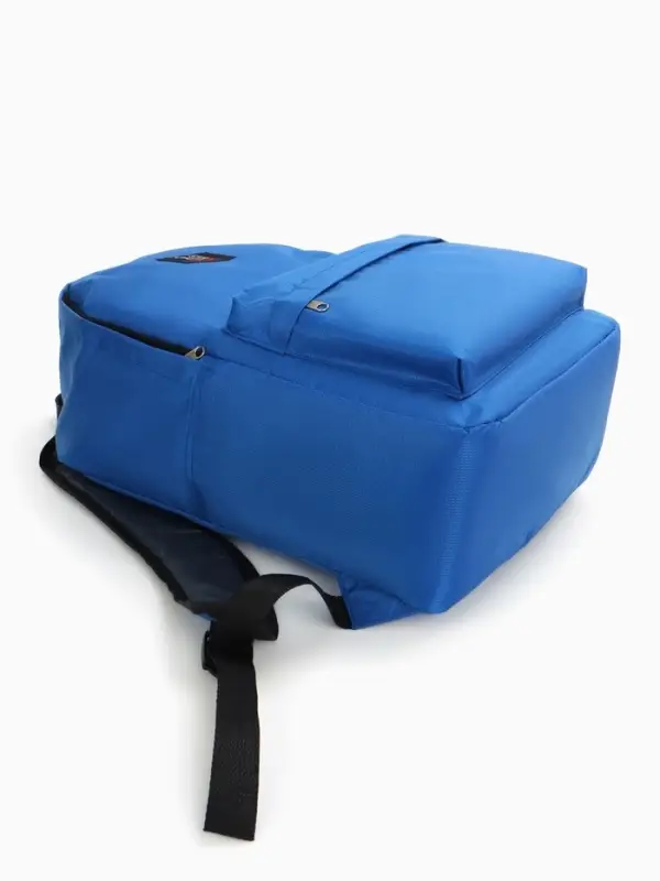 Рюкзак молодёжный на молнии, с карманом, однотонный, размер 29&times;12&times;39 см, синий