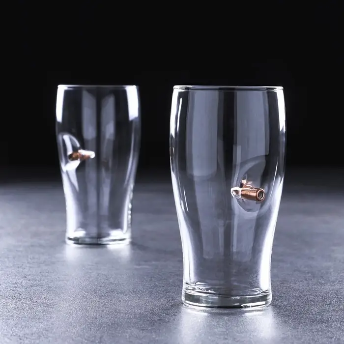 Бокал для пива с пулей &laquo;Непробиваемый&raquo;, 350 мл