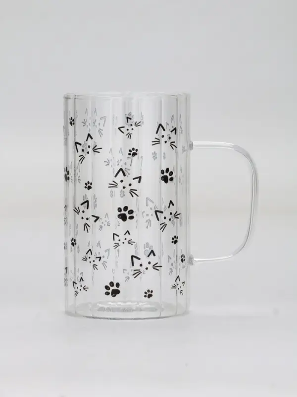 Кружка стеклянная «Кот», 350 мл
