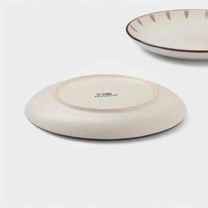 Тарелки Доляна &laquo;Скандинавия&raquo;, d=20 см, набор 2 шт., керамика, бежевые