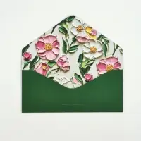 Конверт подарочный «Яркие цветы», софт тач, тиснение, 19 × 9,2 см