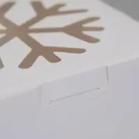 Коробка новогодняя самосборная &laquo;Снежинка&raquo;, 10.2&times;10.2&times;5.9 см, белая
