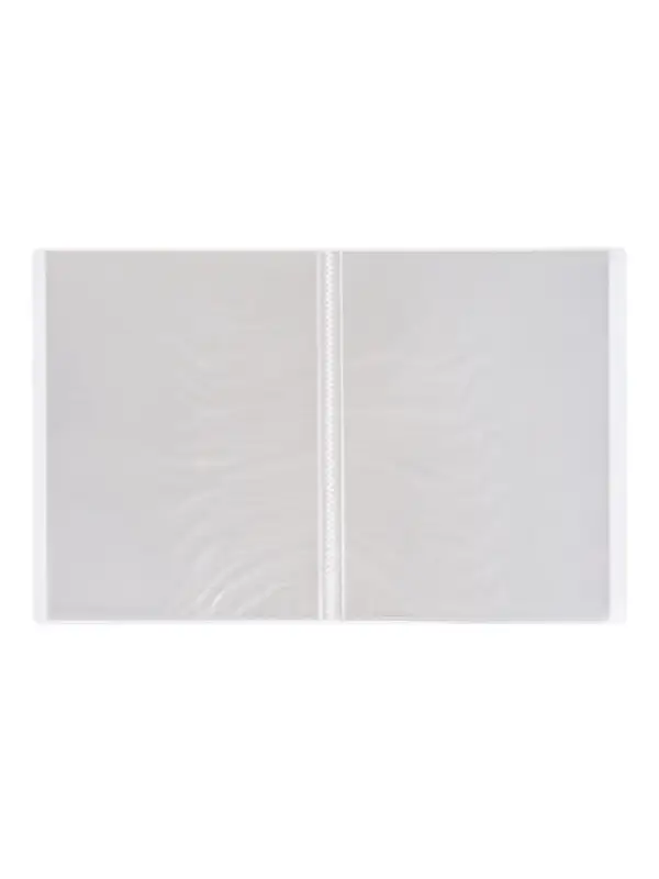 Папка с 20 вкладышами А4, 500 мкм, Calligrata, текстура &laquo;песок&raquo;, белая