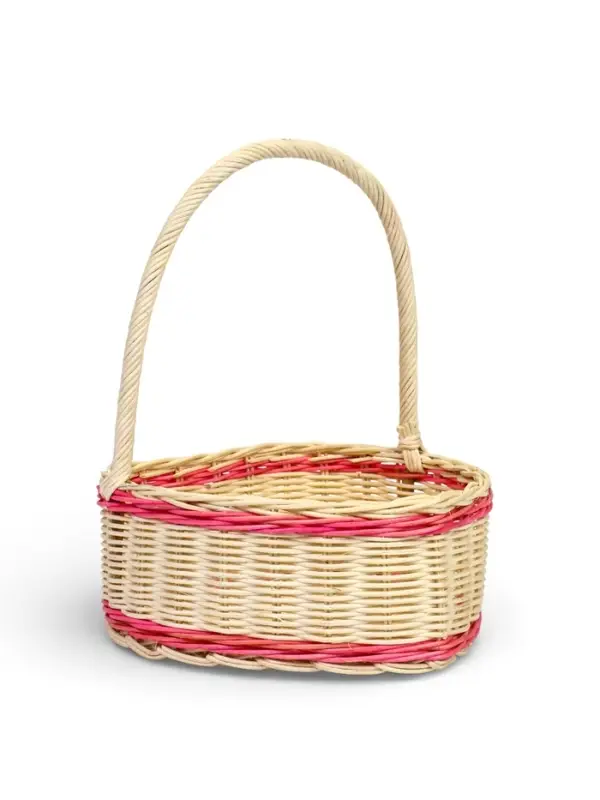 Корзина плетёная для хранения &laquo;Сердце&raquo;, лоза, с ручкой, кукуруза, набор 3 шт.