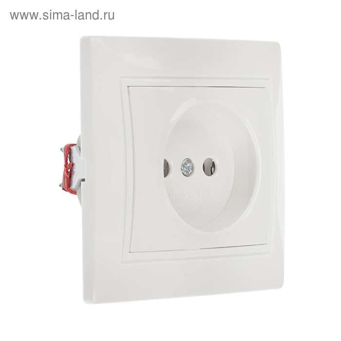 Розетка Smartbuy  Розетка Smartbuy "Венера", 10 А, одноместная, скрытая, без з/к, керамика, белая