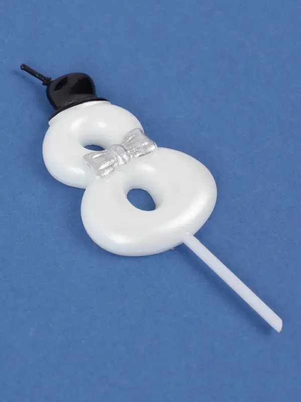 Свеча для торта «Джентельмен», цифра 8, белая Свеча для торта «Джентельмен», цифра 8, белая