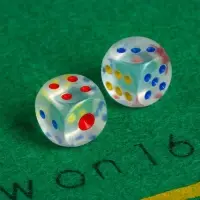 Кубики игральные, 1,6×1,6 см, набор 2 шт.