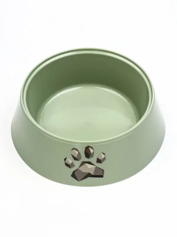 Миска для кошек &laquo;Мур-мяу&raquo;, 300 мл, 14.5&times;14.5&times;4 см, пластик, цвет фисташковый