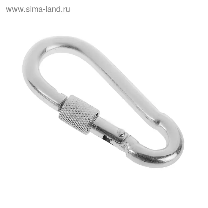 Карабин монтажный с фиксатором ТУНДРА krep, DIN5299D, 8×80 мм, оцинкованный Карабин монтажный с фиксатором ТУНДРА krep, DIN5299D, 8×80 мм, оцинкованный