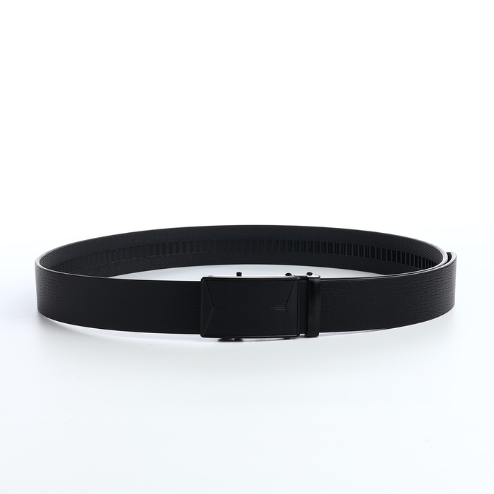 Ремень мужской, ширина 3,5 см, пряжка автомат, цвет чёрный Ремень мужской, ширина 3,5 см, пряжка автомат, цвет чёрный
