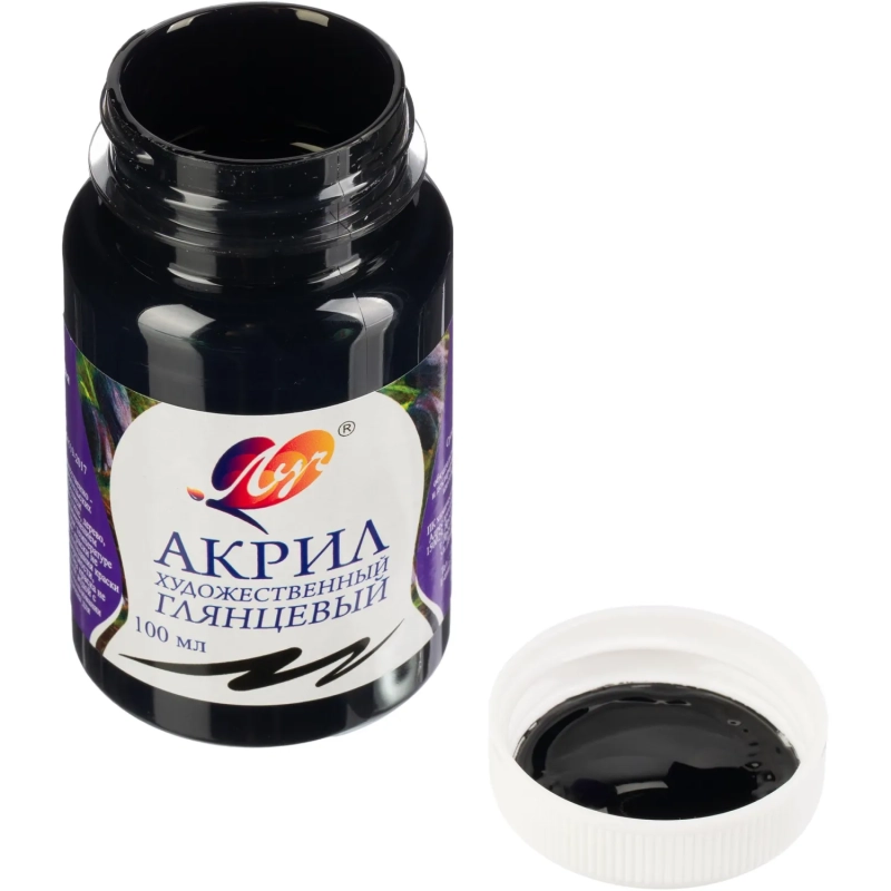 Краска акриловая художественная Черная, 100 мл 30С 1852-08 набор