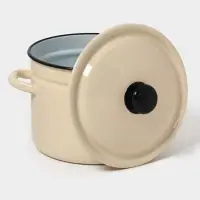 Кастр.цил.борт. 6л (слоновая)Без декора Кастр.цил.борт. 6л (слоновая)Без декора