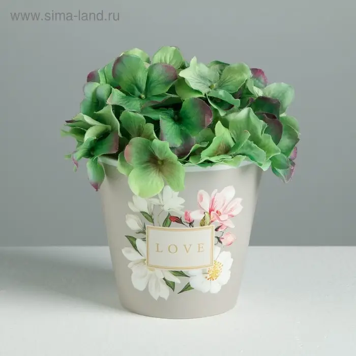 Кашпо для цветов Love, 0,8 л, 11 х 12 см Кашпо для цветов Love, 0,8 л, 11 х 12 см