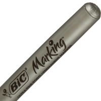 Маркер перманентный BIC резиновый грип, черный, 0,7мм