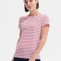 Футболка Miles Women белая с красным, размер XS