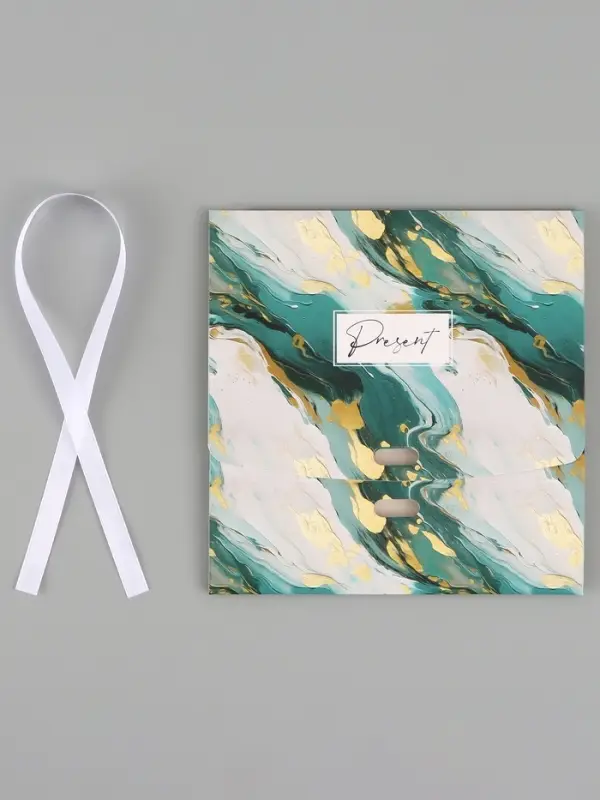 Коробка подарочная самосборная Present, 16.5&times;12&times;5 см, с лентой