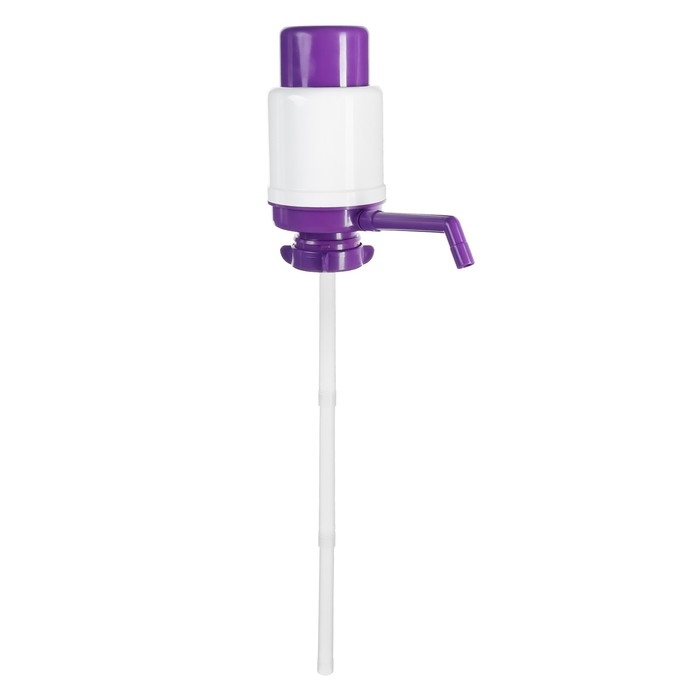 Помпа для воды  Помпа для воды "Дельфин" Эко, механическая, под бутыль от 12 до 19 л, фиолетовая