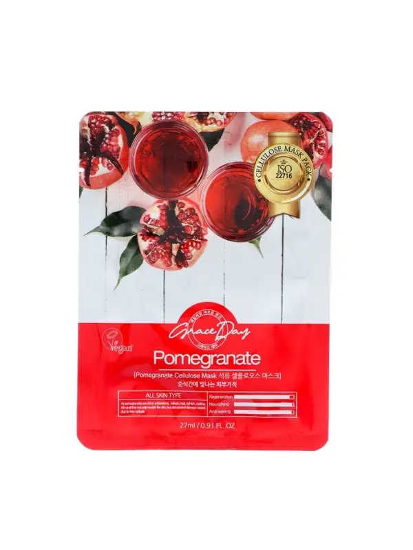 Маска тканевая для лица Grace Day с гранатом, 27 мл
