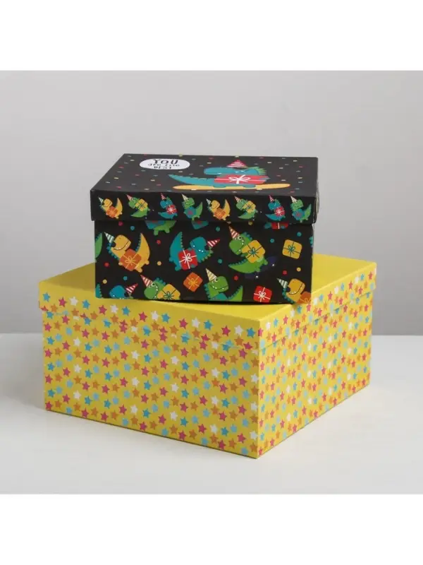 Набор коробок 10 в 1, упаковка подарочная, &laquo;Поздравления&raquo;, 10&times;10&times;6‒28&times;28&times;15 см