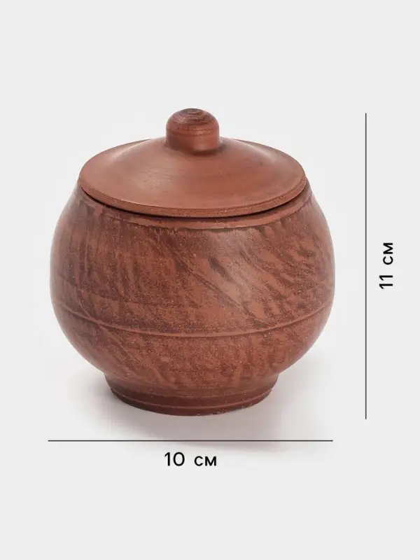 Горшочек для запекания &laquo;Гладкий&raquo;, 300 мл, 11&times;10 см, красная глина