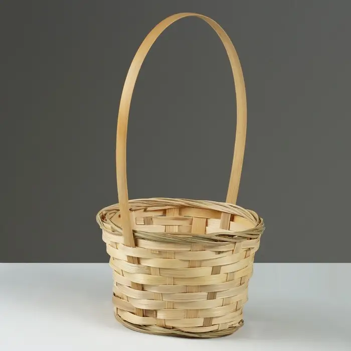 Корзина плетёная, d=17&times;9&times;30 см, бамбук