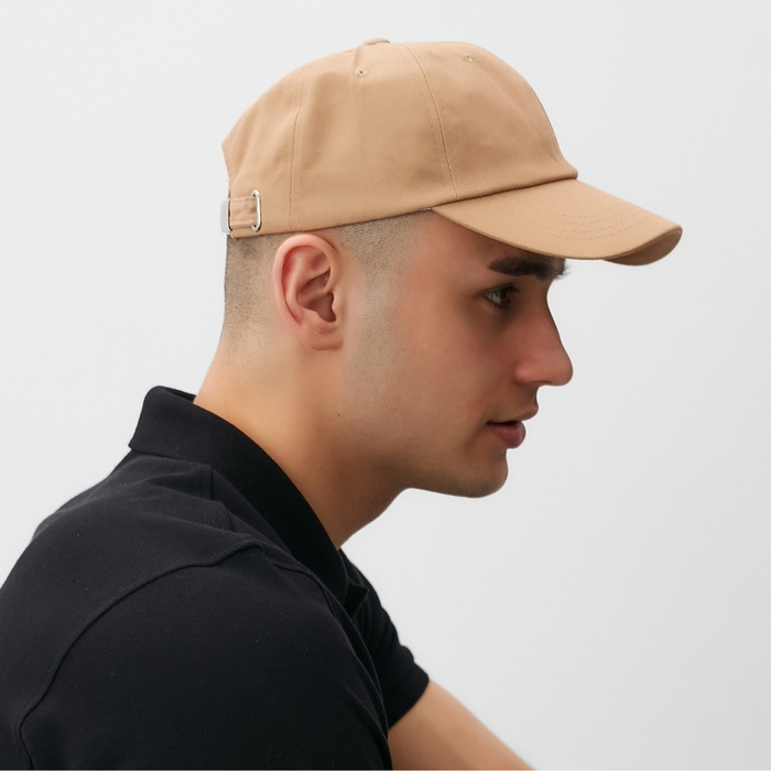 Кепка однотонная MINAKU цвет бежевый, р-р 58