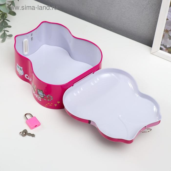 Копилка металл Копилка металл "Совушка в треугольник" МИКС 15х13,3х7 см