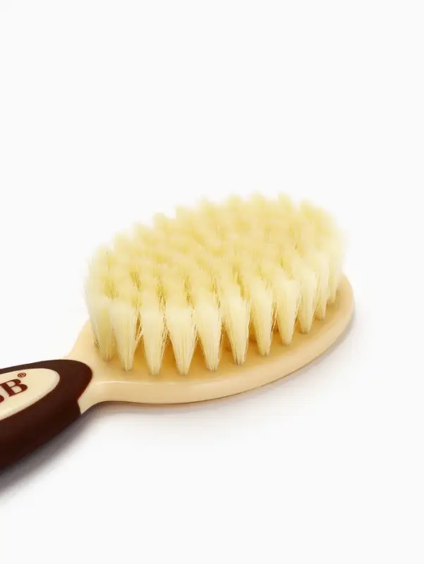 Набор расчесок, 2 шт., натуральная щетина, цвет бежевый/коричневый, Mum&Baby