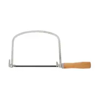 Лобзик ручной ТУНДРА, деревянная рукоятка, в комплекте пилки, 130 мм