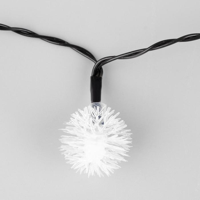 Гирлянда «Нить», 4.5 м, с насадками «Ёжики», IP44, 30 LED, 2 режима, солнечная батарея, тёмная нить, свечение синие/фиолетовое/розовое Гирлянда «Нить», 4.5 м, с насадками «Ёжики», IP44, 30 LED, 2 режима, солнечная батарея, тёмная нить, свечение синие/фиолетовое/розовое