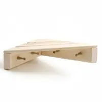 Полка - вешалка угловая №2, 4 крючка 54х39х11 см