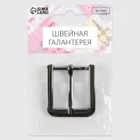 Пряжка для ремня, 4&times;4.4 см, 30 мм, цвет чёрный никель