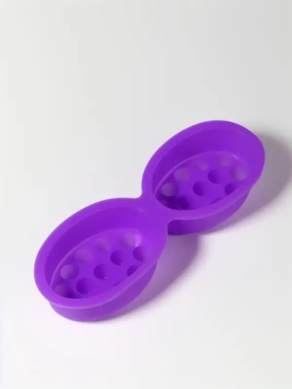 Форма для льда, для массажа головы, 2 шт., 8.3&times;6&times;3.7 см, силиконовая, сиреневая