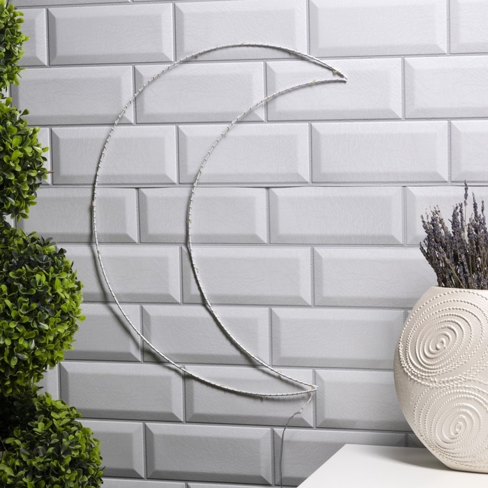 Светодиодная фигура «Месяц» 33 × 45 см, металл, батарейки ААх2 (не в комплекте), свечение тёплое белое Светодиодная фигура «Месяц» 33 × 45 см, металл, батарейки ААх2 (не в комплекте), свечение тёплое белое