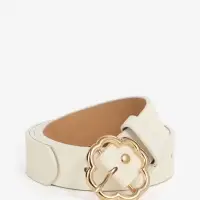 Ремень женский, 110&times;2.8 см, с пряжкой металл, белый