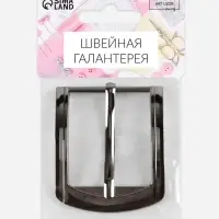 Пряжка для ремня, 6.3&times;5.5 см, 40 мм, цвет чёрный никель