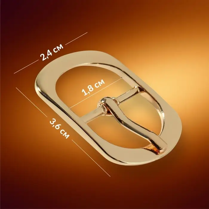 Пряжка для ремня, 3.6×2.4 см, 18 мм, цвет золотой Пряжка для ремня, 3.6×2.4 см, 18 мм, цвет золотой