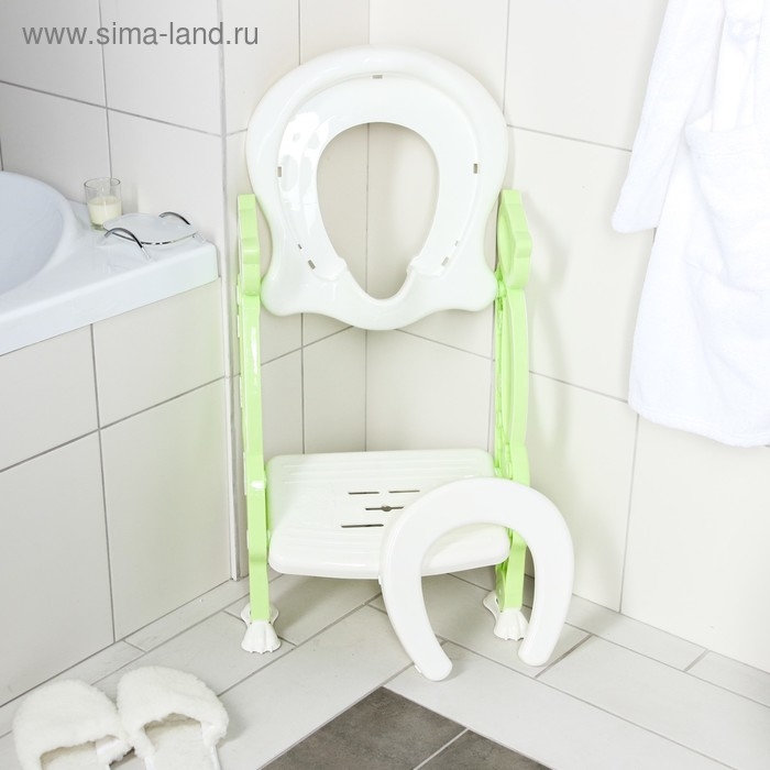 Детская накладка - сиденье на унитаз «Кошечка», цвет зеленый Детская накладка - сиденье на унитаз «Кошечка», цвет зеленый