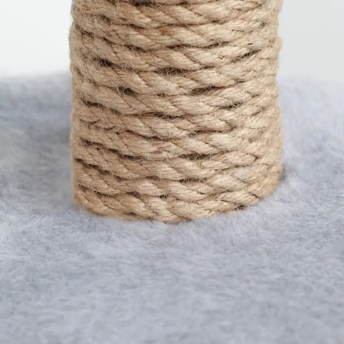 Домик для кошек с когтеточкой &laquo;Круглый с площадкой&raquo;, 52&times;52&times;95 см, серый