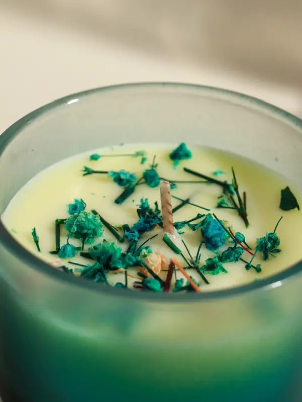 Свеча ароматическая в стакане Свеча ароматическая в стакане "Aroma botanical" сухоцветы зелень, роза 7,5х7,5х5 см