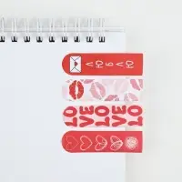 Стикеры-закладки с липким слоем 4 шт, 20 л  "С любовью" Стикеры-закладки с липким слоем 4 шт, 20 л  "С любовью"