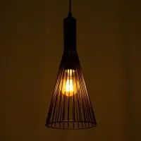Светильник подвесной BayerLux &laquo;Конус&raquo;, 1&times;40 Вт, E27, чёрный, 15.5&times;15.5&times;110 см