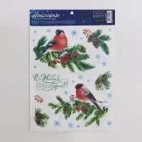 Наклейки новогодние, интерьерные со светящимся слоем &laquo;С Новым годом&raquo;, 21&times;29.5 см