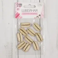 Набор нашивок из дерева Hand made, 2.4×1.2 см, 10 шт.