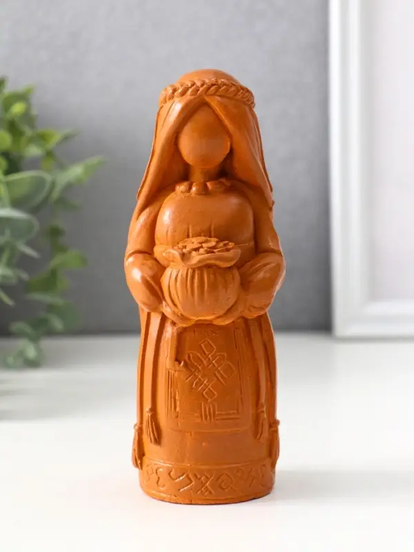 Фигурка - оберег &laquo;Денежная берегиня&raquo;, 14&times;6&times;6 см, красная глина