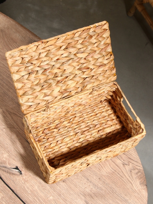 Корзина плетеная 32х20х14 см, +/- 3 см. водный гиацинт